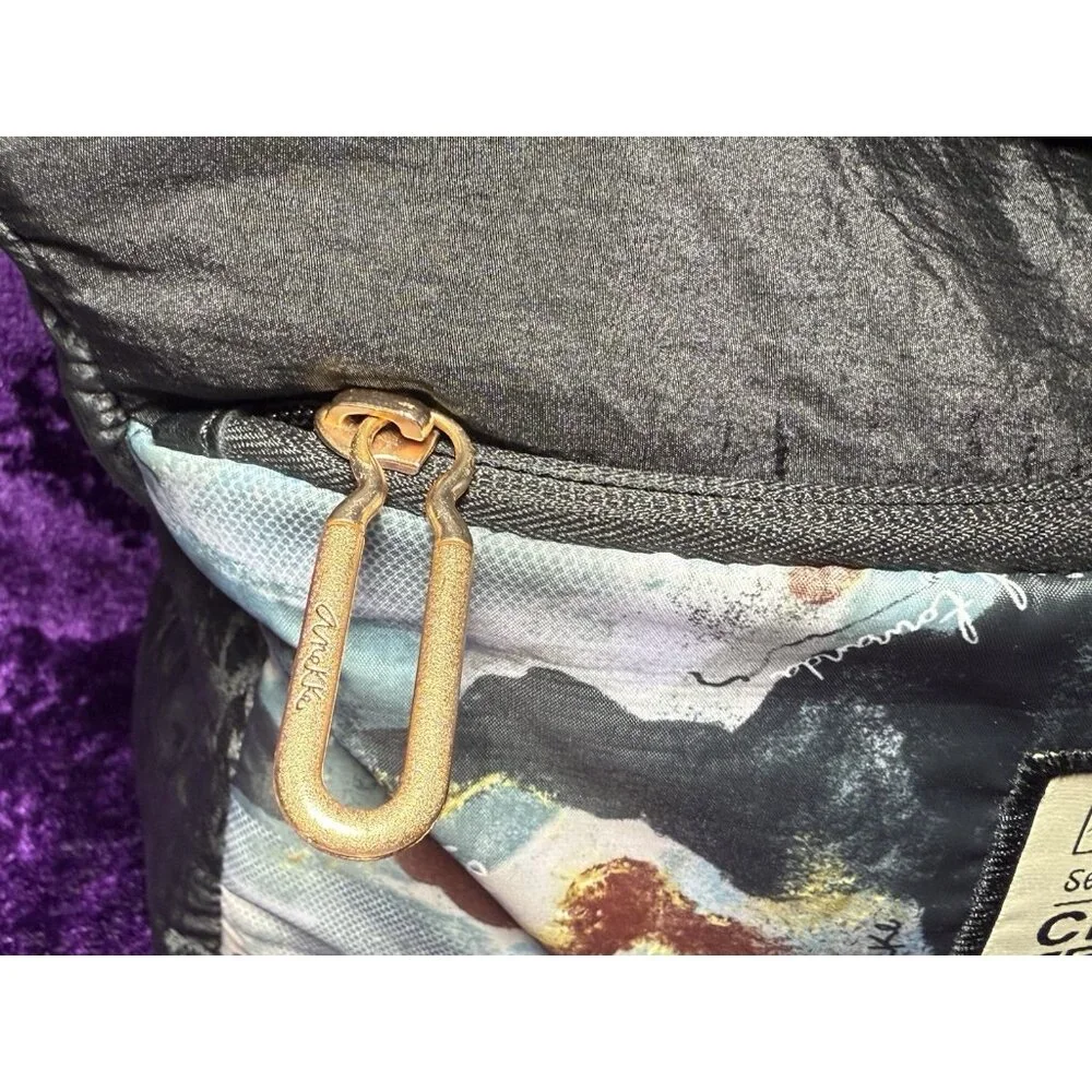 ANEKKE Shoulder Bag Nature Woods Black Eco Recycled Canada Map Crossbody
